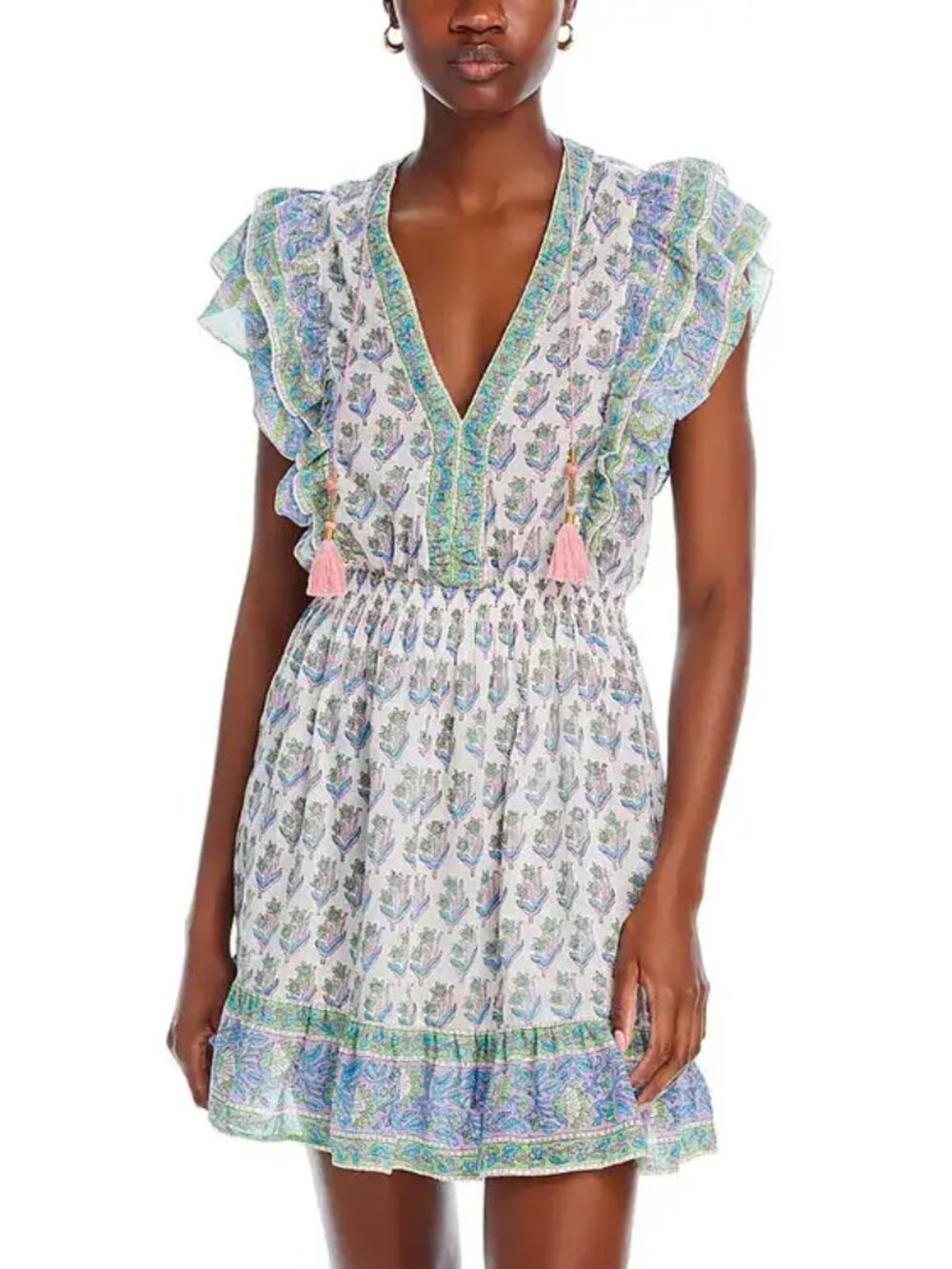 Alicia Bell phoebe ruffle mini dress Size M